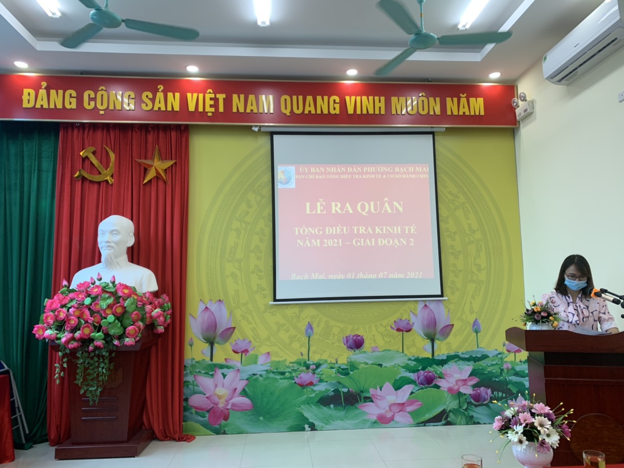 Lễ ra quân Tổng điều tra kinh tế và cơ sở hành chính năm 2021 tại phường Bạch Mai