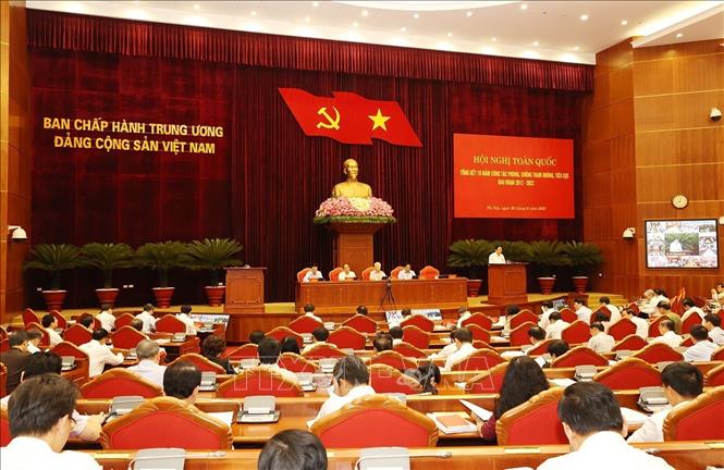 Tổng Bí thư Nguyễn Phú Trọng chủ trì Hội nghị toàn quốc về công tác phòng, chống tham nhũng, tiêu cực